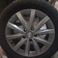 Michelin Alpine 6 205 55 r16 con cerchi Mercedes