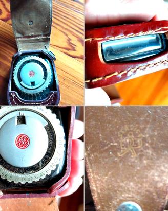 Esposimetro GE  DW48 vintage pelle originale