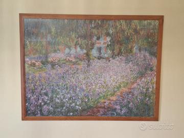 Quadro stampa Iris nel giardino di Monet