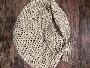 Borsa in rafia beige