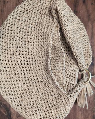 Borsa in rafia beige