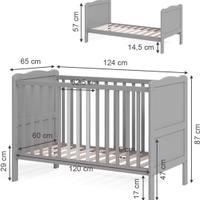 Culla per neonato bambino  grigio
