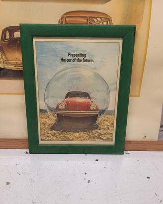 stampa Volkswagen maggiolino beetle con cornice