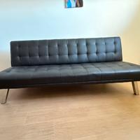 Divano letto reclinabile nero – come nuovo