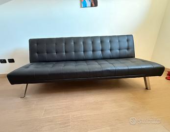 Divano letto reclinabile nero – come nuovo