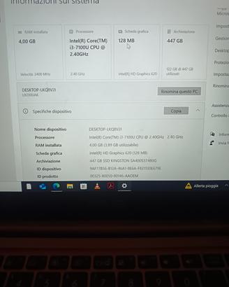notebook  Asus i3 256gb SSD 