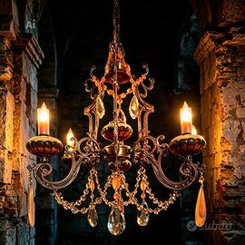 lampadario vintage,dopo restyling.