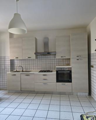 Cucina lineare con elettrodomestici