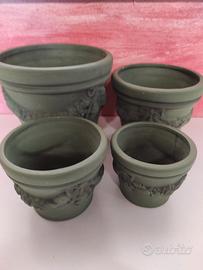 4 vasi terracotta dipinta 