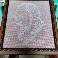 Quadro fatto all'uncinetto
