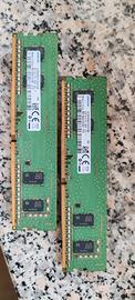 Ram samsung 4 GB DDR4 2666MHz x 2 banchi (8GB)