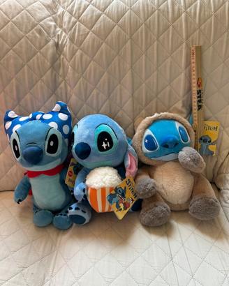 Peluche stitch tre pupazzi