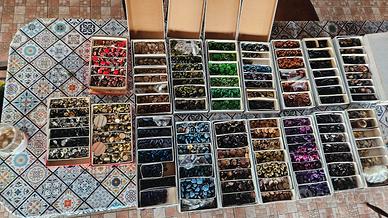 BOTTONI SCATOLE MERCERIA VINTAGE SARTORIA CINEMA