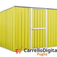 Casetta box giardino Acciaio 260x185 85kg giallo