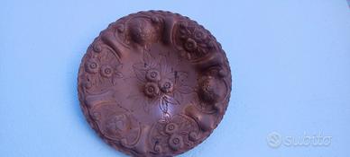 in rame piatto porta frutta anche da appendere 