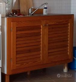 Lavello cucina in pitch pine