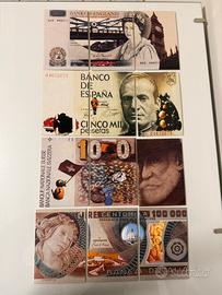 Cartoline banconote puzzle vintage 12 pz