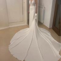 Vestito da sposa rosa clarà taglia 40