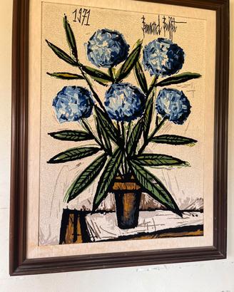 Quadro "ortensie blu" Bernard Buffet 