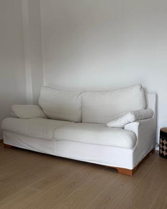 Divano 3 posti bianco sfoderabile