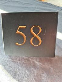 Numero civico in Ardesia 