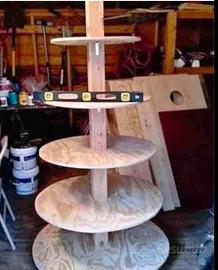 alberi di natale in legno struttura circolare