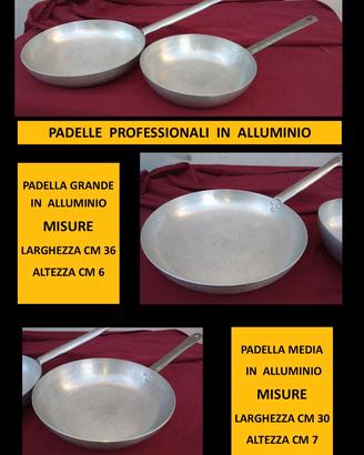 padelle professionali in alluminio