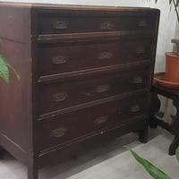 vecchio comò con base in marmo 