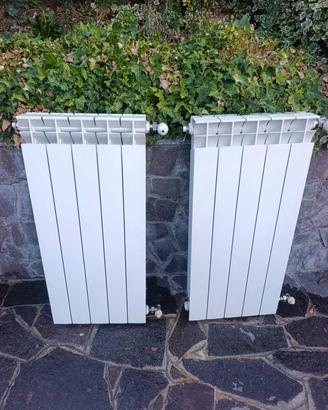 2 termosifoni in alluminio 5 elementi