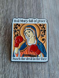 Hail Mary full of grace spilla nuova pin brooch
