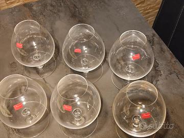 set di sei bicchieri da degustazione Baccarat 