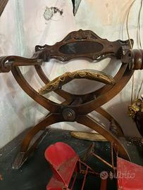 Sedia Savonarola in legno massello