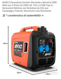 Generatore Inverter Silenziato a Benzina 3200 Watt