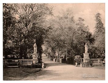 RARA Stampa Epoca ROMA - Villa Borghese Viale e G