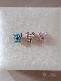 lotto charm pandora Disney Stitch Angel originali