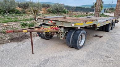 Carrellone pianale 3 assi targa gialla