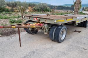 Carrellone pianale 3 assi targa gialla