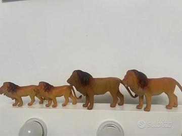 🦁 Lotto Animali Savana - Set 4 Leoni Giocattolo