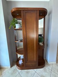 Mobile ingresso in noce con luci mensole e cassett