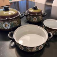 Batteria pentole smaltate nuove