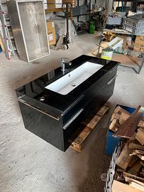 Mobile lavandino bagno nero moderno come nuovo