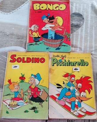 Soldino, Picchiarello e Bongo-3 Fumetti anni 70.