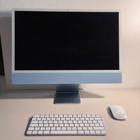 I mac 24"  - QWERTY- Italiano 256 GB blu