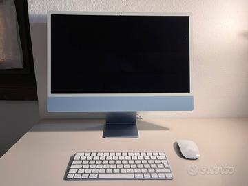 I mac 24"  - QWERTY- Italiano 256 GB blu