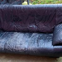 Divano in pelle nero