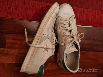 converse bianche in pelle tg. 42.5