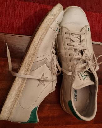 converse bianche in pelle tg. 42.5