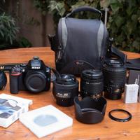 Fotocamera reflex Nikon D3500+ 3 Obiettivi - Kit