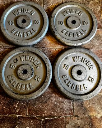 Dischi bilanciere  4 da 10 kg Weider Barbell