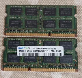 RAM Samsung 2GB DDR3 (2 moduli)